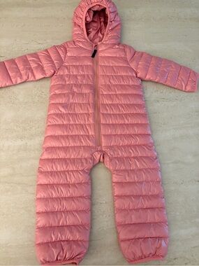 Primary Quilted Hooded Puffer in Dusty Rose